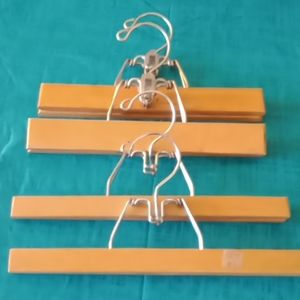 4 Vintage Wood Slack Hangers